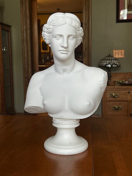 Venus De Milo Bust Made of Marble Reproduction Louvre Museum Statue